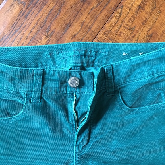 American Eagle Green Corduroys - Picture 2 of 3